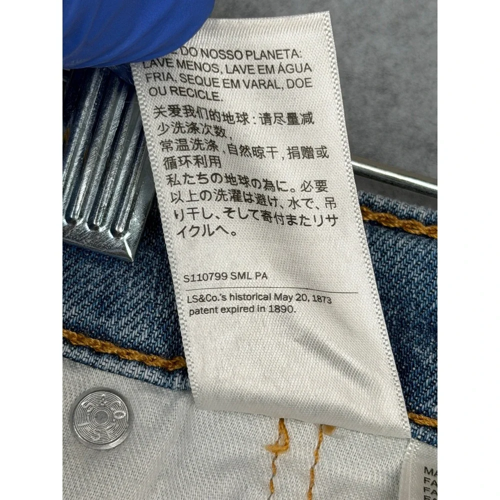Levis 514 Mens Straight Fit Jeans W32 L32 Light Wash Blue Denim